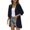 Dark Blue, variant on Women Casual Cardigan Three Quarter Sleeve Open Front Lightweight Dots Cardigan Draped Ruffles Cardigan Loose Sweaters for Women Kimono Cardigan 1950s Cardigan Light Sweater Summer for Women Women
