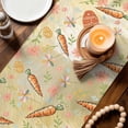 thumbnail image 4 of Table Runner - 72 Inch Long, Spring Easter Kitchen Dining Table Runner Dresser Scarves, Bunny Carrots Eggs Floral Botanical Yellow Farmhouse Decor for Coffee Tables Wedding Party Banquet, 4 of 8