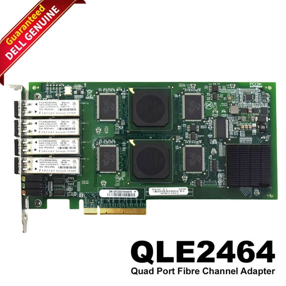 Pre-Owned Dell QLogic QLE2464 Quad Port 4Gbps Fibre Channel HBA Card - MVRHT