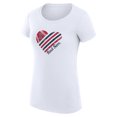 thumbnail image 2 of Women's G-III 4Her by Carl Banks  White Boston Red Sox Super-Slim Fit Lightweight Heart Graphic T-Shirt, 2 of 3