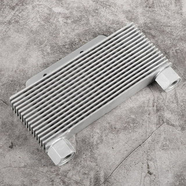 Refroidisseur d'Huile de Moto, Moteur en Alliage d'Aluminium Argenté Modification de Moto Accessoire Refroidisseur d'Huile de Moteur Robuste et Résistant