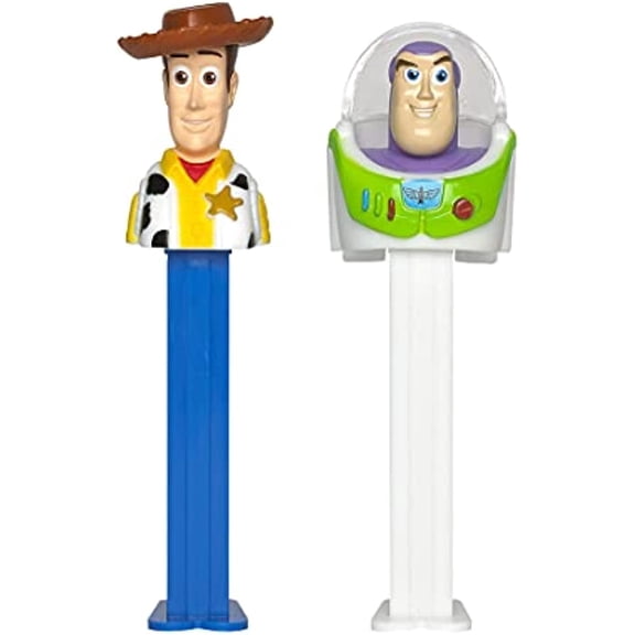 PEZ Toy Story 4 Candy Dispenser Set Woody and Buzz Lightyear Pez Dispensers with 2 Pez Candy Refills Toy Story Candy Toy Story Party Favors, Grab Bags