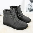 thumbnail image 7 of nsendm Female Shoes Adult Womens Snow Boots Size 8 1/2 Wide Snow Round Velvet Lace Up Men Boots Plus Sport Toe Flat Size 6 Womens Snow Boots Grey 7, 7 of 7