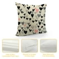 thumbnail image 4 of COMIO  Valentine's Day Pillow Covers Small Black Grey Hearts Decor White Throw Pillow Covers Valentine's Day Cushion Case Decoration for Sofa Couch, 4 of 5