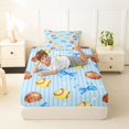 thumbnail image 3 of Manfei Modern Chic Bowtie Twin Fitted Sheet,Softball Ball Sport Bedding,2pcs,1 Fitted Sheet and 1 Pillowcase, 3 of 6