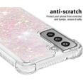 thumbnail image 4 of Compatible with Samsung Galaxy S21 FE Case Glitter Luxury Cute Love Liquid Quicksand Clear TPU Girls Women Stylish Bumper Shockproof Protective Case for Samsung Galaxy S21 FE 5G Pink YB, 4 of 12