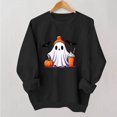 thumbnail image 5 of DIOAZUD Womens Halloween Sweatshirts Plus Size Ghost Graphic Pullovers Fall Classic Round Neck Long Sleeve Sweater Tops Halloween Costumes, 5 of 6