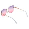 thumbnail image 4 of Southpole Women's 1093SP Frameless UV400 Protective Metal Cat Eye Fashion Sunglasses, 60mm, 4 of 6