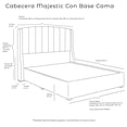 thumbnail image 5 of Cabecera Majestic Crema + Base Cama King Size, 5 of 5