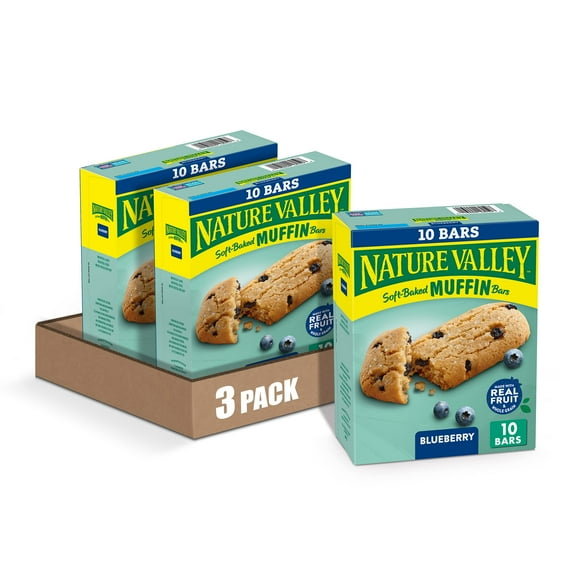 Pack of 2 - Nature Valley Soft-Baked Muffin Bars Blueberry, 12.4 Oz, 10 Ct (Pack Of 3)