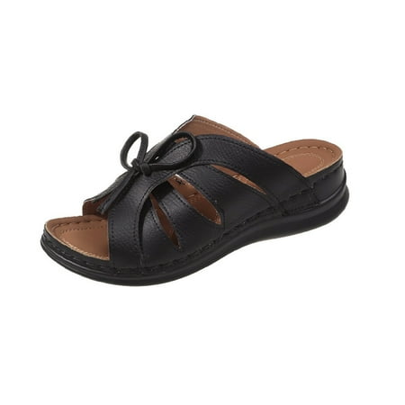 

Pyhlmscde Womens Slides Open Toe Slip On Sandals Summer Casual Slippers Slope Heel Retro Shoes Comfy Indoor Outdoor Beach Slippers