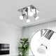 thumbnail image 1 of Fiudx Lámpara de Techo Moderna, Focos Orientables de 4 Direcciones, Bombillas Led Gu10 Incluidas, Elegante Herraje Metálico, Acabado Blanco o Negro, Iluminación para Oficina En Casa, Fácil Instalació, 1 of 6