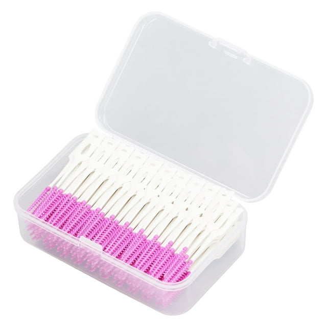 Cepillo interdental 200 piezas Cepillo de limpieza dental de silicona desechable Cuidado bucal Eliminación de placa púrpura para el cuidado bucal ANGGREK Otros