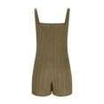 thumbnail image 6 of QATAINLAV Rompers for Women Maternity Clothes Sleeveless Ribbed Knit Short Jumpsuits Loose Comfy Pregnancy Casual Outfits with Pockets, Army Green, L, 6 of 8