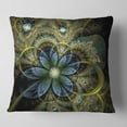 thumbnail image 2 of Designart Light Fractal Flower and Butterfly - Floral Throw Pillow - 18x18, 2 of 5
