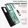 thumbnail image 4 of JTCASES for Samsung Galaxy A53 5G Case, Heavy Duty Protection Magnetic Car Mount Rotating Stand [Slide Camera Window] Rugged Shockproof Anti-fall Shell for Samsung A53 5G, Darkgreen, 4 of 9