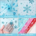 thumbnail image 5 of 3 Yards Snowflake Foil Organza Fabric 170cm Wide Light Blue Christmas Snowflake Sheer Fabric Glitter Lace Mesh Tulle for DIY Sewing Crafts Tutu Skirt Wedding Party Dress Tablecloth Decor, 5 of 8