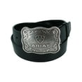 thumbnail image 3 of Ariat Rectangle Rope Edge Silver Logo Belt Buckle A37006, 3 of 3