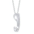 thumbnail image 6 of AFFY 1/10 Ct Diamond "J" Initial Letter Womens Pendant Necklace 14K White Gold Over 925, 6 of 6