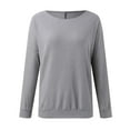 thumbnail image 4 of SHITINN Womens Long Batwing Sleeve Boat Neck Tunic Tops 2023 Fall Baggy Slouchy Pullover Sweaters Womens Short Sleeve Blouses Women's Clothing T Shirts for Women, 4 of 5