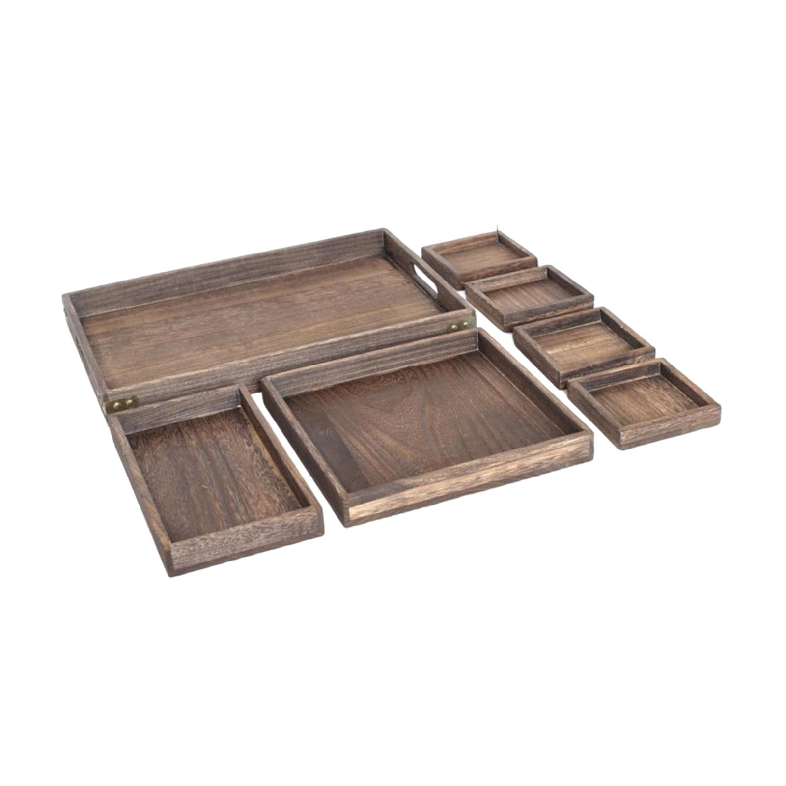 Ensembles De Plateaux De Service 3 Pièces - Solutions élégantes En Bambou Et Bois