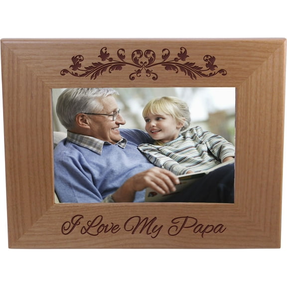 I Love My Papa 4-inch x 6-Inch Wood Picture Frame