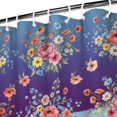 thumbnail image 3 of Pioneer Flower Floral Print Pattern Shower Curtain 84"x72", Bathroom Decorative Shower Curtain Set with 12 Hooks, Waterproof Washable, 3 of 6