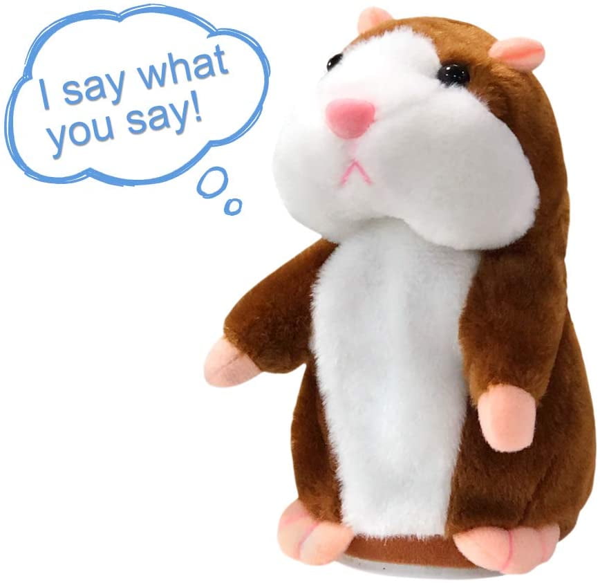 Adorable Plush Toy Talking Hamster Repeats What You Say Children Kids Boy and 