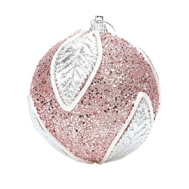 Gibobby Adornos navideños 8 cm / 3 pulgadas de Navidad rosa Conjunto de árbol de Navidad Arreglo de comida Colgante de decoración de techo suspendido(Rosa)