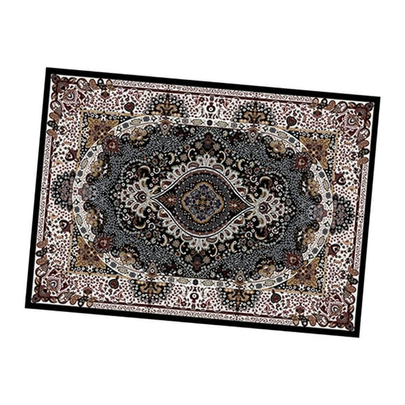 Alfombra persa decorativa antideslizante, cómoda y tradicional, portátil Estilo C