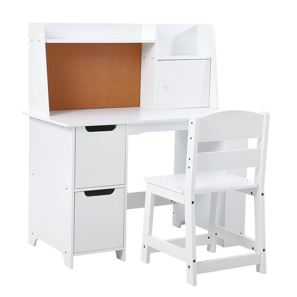 Joyspirit Kids 2-Piece Activity Table and Chair Set, White