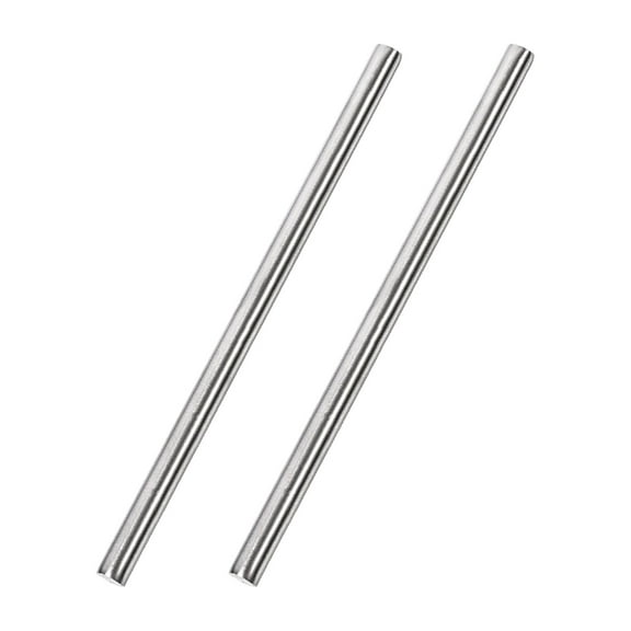 6mm x 150mm 304 Stainless Steel Solid Round Rod for DIY Craft - 2Pcs