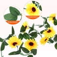 thumbnail image 3 of PAMINGONO 5Pcs Sunflower Garland Yellow Plastic for Home and Wedding Decorations, 3 of 8