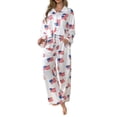 thumbnail image 3 of BOOMNY Independence Day Womens Pajamas Set Long Sleeve July 4Th Pjs Tops Pants Sleepwewar Pyjamas Patriotic Star Striped Graphic Soft Cozy Homewear Loungewear Sets, 3 of 9