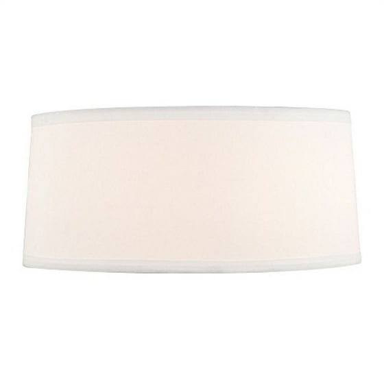 White Linen Drum Lamp Shade With Spider Assembly