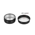 thumbnail image 3 of Uxcell 1/2oz 15ml Screw Top Lid Round Cans Containers Aluminum  Black 12 Pack, 3 of 6