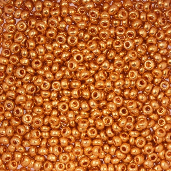 John Bead 8/0 Czech Glass Seed Beads 22 Grams Metallic Gold for DIY Arts Crafts Jewelry Bracelets Necklaces Earrings Phone Charm Making