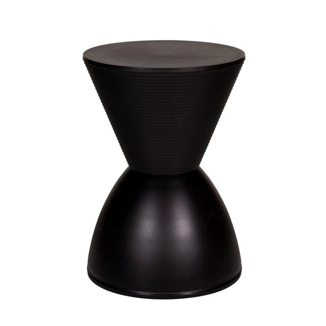 Mesa auxiliar Benzara Hillary 30 x 30 x 43 cm para interiores y exteriores, color negro