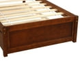thumbnail image 6 of Tcbosik Wood Platform Bed Twin Size with Trundle Bed, Walnut, 6 of 9