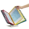 DURABLE Reference System, Rotating Portrait/Landscape, for Desktop/Wall, 10 Double-Sided Panels, Letter-Size, Assorted Colors, VARIO Design (551500)