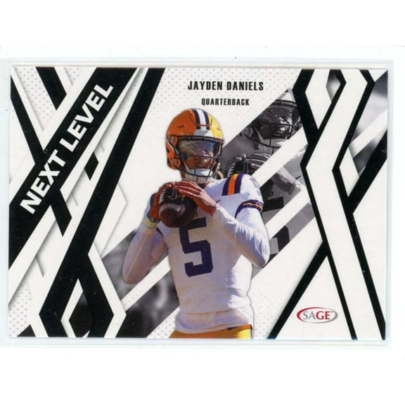 NFL 2024 Sage Low Series Football Black Next Level Jayden Daniels #81 (Rookie)