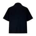 thumbnail image 4 of Klisyaur Fashion Shirt for Mens V Neck Short Sleeve Summer Solid Color Tops Breathable Comfortable Fashion Tee, 4 of 4