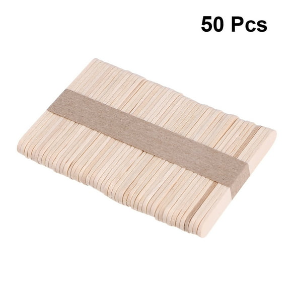 HEALEEP 50Pcs Craft Sticks Ice Cream Sticks for Kids Educational Activities and Creative Projects