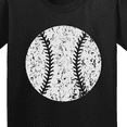 thumbnail image 4 of Inktastic Distressed Baseball in White Youth T-Shirt, 4 of 5