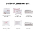 thumbnail image 5 of Mi Zone Kids Twin/Twin XL Size Comforter Sets, White Kids Bed in a Bag for Girls, 6-Piece Rainbow and Metallic Stars Girls Comforter Bedding Set with bed sheets, 5 of 7