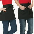 thumbnail image 6 of 1. Stainproof Polyester Waist Apron with 3 Utility Pockets for Chefs, Bartenders - Heavy Duty Kitchen Workwear, 6 of 8