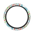 thumbnail image 2 of YFYANG Universal Elastic Colorful Abstract Stripe Swirls Car Steering Wheel Cover, Non-Slip Sweat Absorbent, 2 of 8