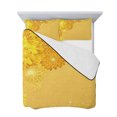 thumbnail image 7 of Yellow Golden Floral Full Size Down Alternative Comforter, Lightweight Comforter Quilt Bedding Set with Pillow Shams Spring Summer Shiny Flowers All Seasons Bed Comforter Duvet Insert 78"x90", 7 of 7