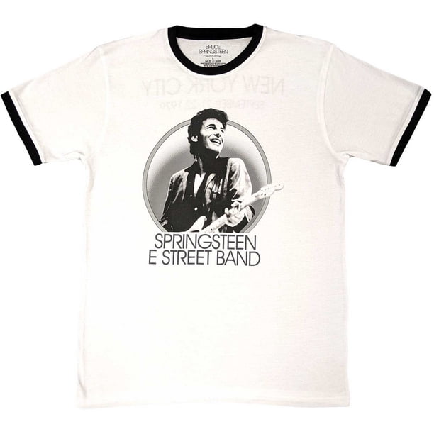 Bruce Springsteen - Camiseta New York para Adultos Unisex (Blanco)