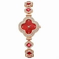 thumbnail image 2 of Luxury Women Wrist Watches Unique Rose Gold Diamond Bracelet Watch Fashion Dress Quartz Watches for Women Gift（red), 2 of 6